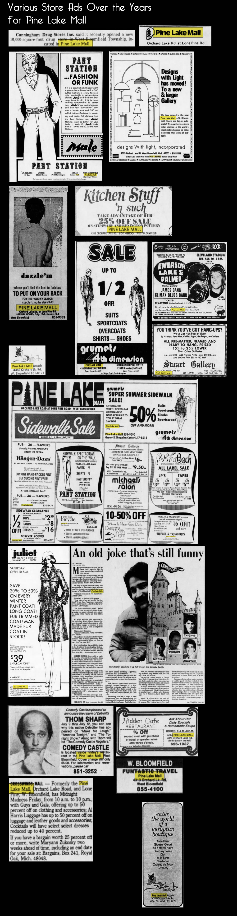 Pine Lake Mall (Crosswinds Shopping Mall) - Stores Through The Years (newer photo)
